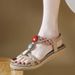 G923-1 Lente en zomer 2024 Nieuwe zachte platte sandalen Dames All-match Fashion Elastische band Lichtgewicht sandalen_voghion.com