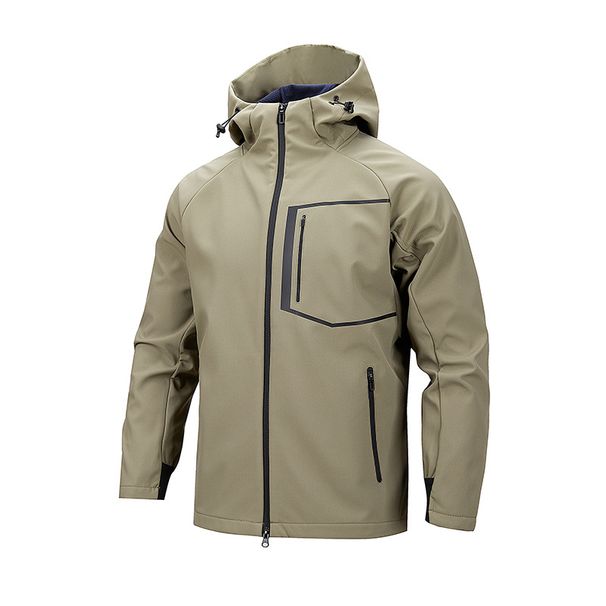 Men's Softshell Jacket Waterproof Windproof Lightweight Outdoor Hiking Climbing Travel Hooded Jacket For All Seasons_voghion.com