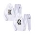 2024 Ny herrtröja KING QUEEN Lös Casual Hooded Printed Par Set_voghion.com