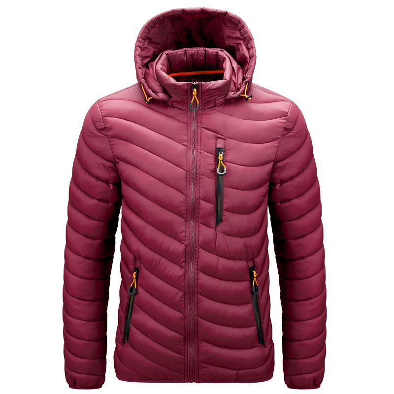 Men's Clothing Cotton Padded Jacket Casual And Light ​Lightweight Men's Winter Jacket With Detachable Hood, Slim Fit Casual Coat For Everyday Wear​_voghion.com