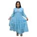 Women's Clothing Fashion Retro Lace Stitching Stand Collar Lantern Sleeve Big Swing Dress_voghion.com