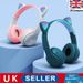Kinder Kopfhörer Wireless Bluetooth Headset LED Lichter Katze Ohr Kopfhörer_voghion.com