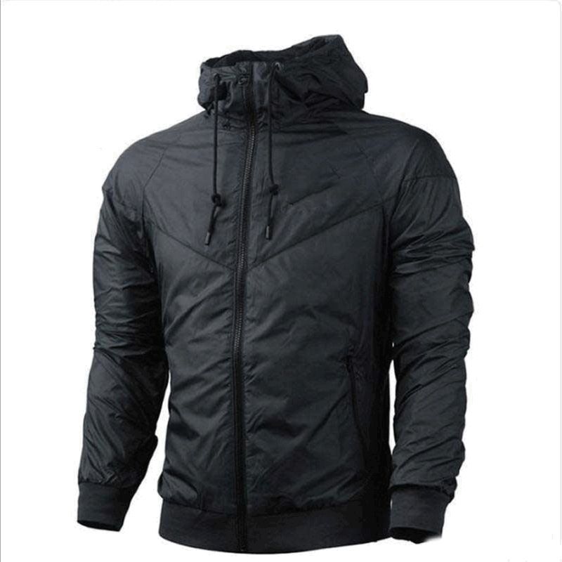 Chaqueta deportiva cortavientos con capucha para hombre, informal, holgada, para correr, para jóvenes, talla europea_voghion.com