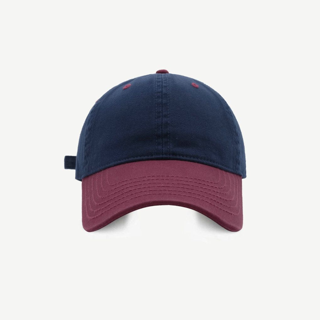 Modische Baseballkappe mit Farbblockierung im koreanischen Stil, vielseitig einsetzbar für den Einkauf zu zweit, kleine Entenschnabelkappe zum Vorzeigen_voghion.com