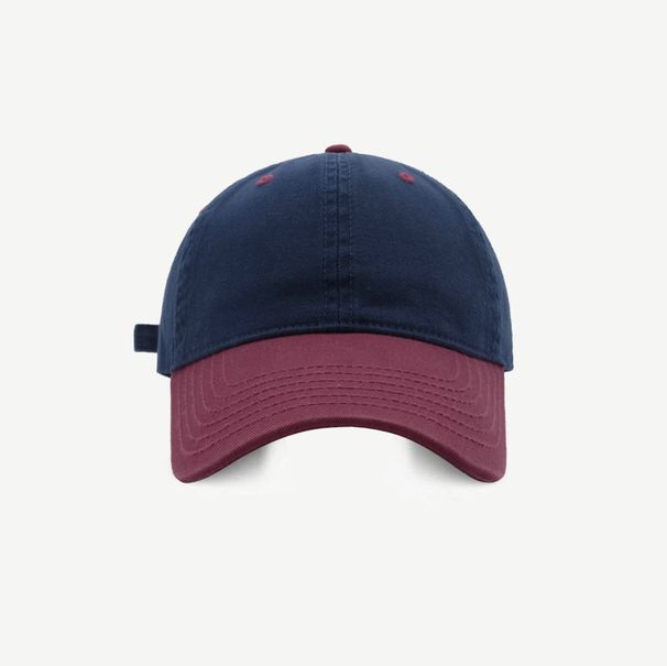 Modische Baseballkappe mit Farbblockierung im koreanischen Stil, vielseitig einsetzbar für den Einkauf zu zweit, kleine Entenschnabelkappe zum Vorzeigen_voghion.com