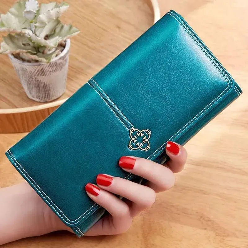 Bag Designer Purses For Women Long Handbag Zipper Coin Pocket PU Leather Women's Wallets Card Holder Monederos Para_voghion.com