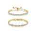 Braccialetto alla moda con zirconi da 4 mm, lunghezza regolabile, set combinato, catena da tennis coordinata_voghion.com