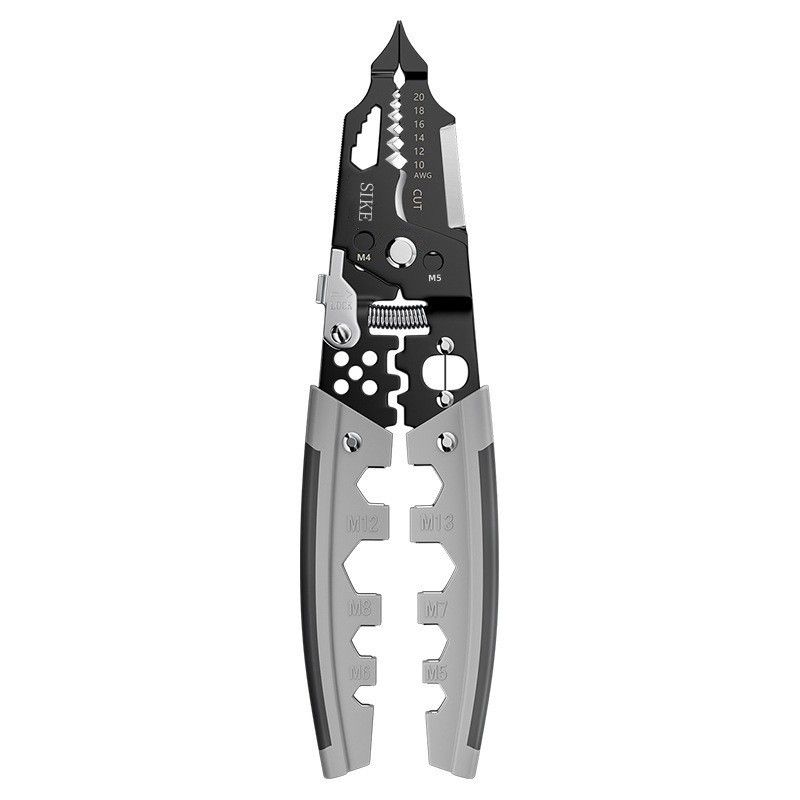 Professional Multifunctional Wire Stripper With Wrench - Heavy Duty Industrial Grade, Precision Stripping, Cutting, Twisting & Crimping Tool_voghion.com