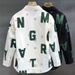 Men's Clothing New spring and autumn letter print long sleeved shirts for men and women all match loose casual shirt jacket trendy inch clothes_voghion.com