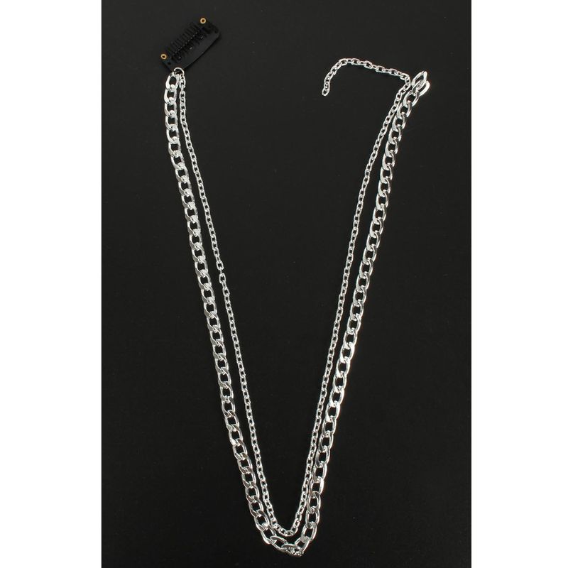 Wig extension chain silver plated tassel hair chainheaddress head chain BB clip hair accessories_voghion.com