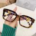 Ultra-light Trendy Cold Brown Box Color-changing Myopia Glasses Women's Transparent Frame Ins High-value, Thin And Plain Flat Mirror_voghion.com