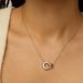 Gold plated Exquisite Interlaced Pendant Necklace for Women Ring Chain Pendant Necklace_voghion.com