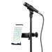 Mikrofono stovas Mobiliojo telefono laikiklis Mikrofono laikiklis Mažas stovas 360° automobilio sėdynės telefono laikiklis su mikrofono stovo laikikliu_voghion.com