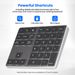 35 Tasten Dual Bluetooth Nummer 2,4G Wireless Pad Dünne wiederaufladbare Tastatur für PC IOS Android Windows Digitale Tastatur_voghion.com