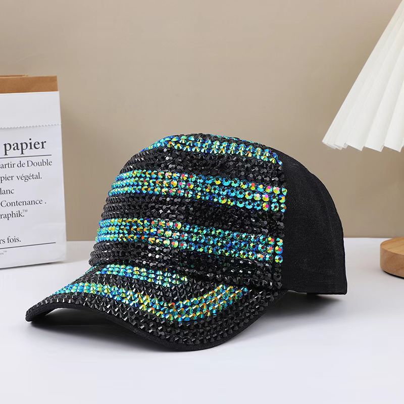 Neuer Stil mit glitzerndem Diamant-Baseball-Cap, handgefertigter Hut_voghion.com
