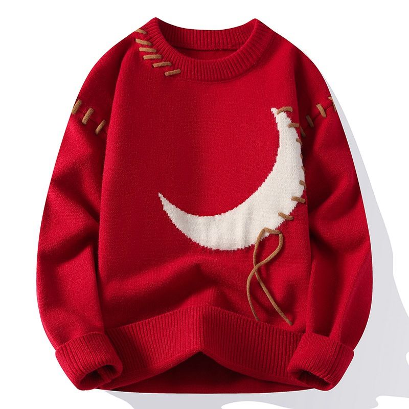 Men's Casual Knit Sweater – Winter-Ready Rabbit Wool Blend (Ribbed Hem, Crewneck Pullover, Trendy Color Options)_voghion.com