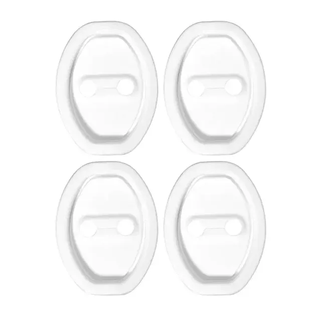 4 stk. universel billås beskyttelsesdæksel lyddæmpende dæmpningspude silikone dør støddæmper fortykket anti-kollisionspude_voghion.com