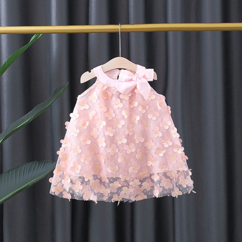 Newborn Baby Dress Summer Mesh Butterfly Baby Princess Dress Kids White Wedding Clothes 3month - 3years Old_voghion.com