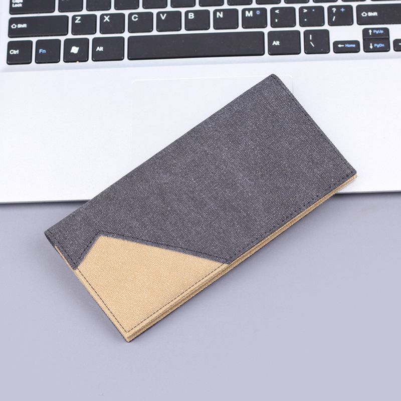 Wallet, New Arrival, Fashionable Long Canvas Thin Wallet, 12 Card Slots, Large Capacity Men's Fabric Thin Suit Wallet. Really Recommend!_voghion.com