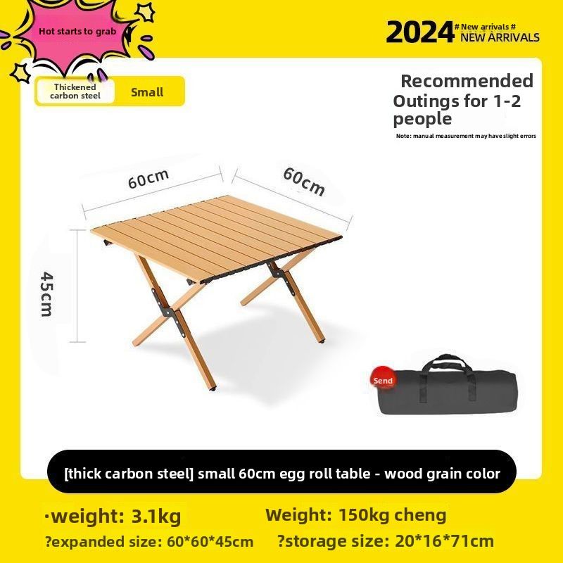 Chair Set Outdoor Folding Egg Roll Picnic Portable Equipment Beach Camping Table And Chairs_voghion.com