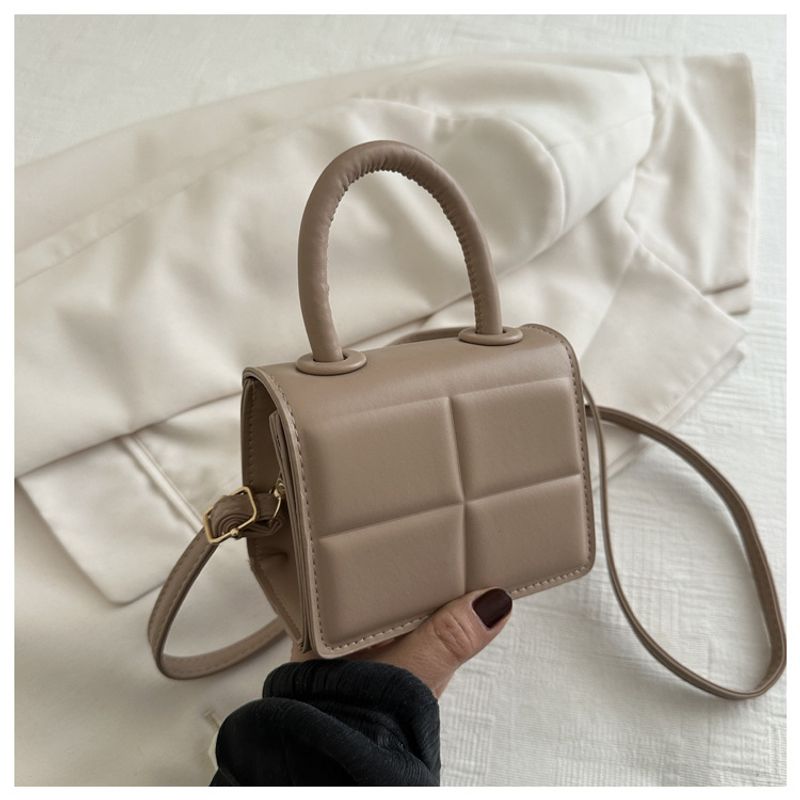 Miniature handbag with niche design, women's 2024 new fashionable and simple portable small square bag, ins single shoulder crossbody bag_voghion.com