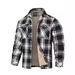 Herrenbekleidung Jacken Langarm Revers Plaid Verdicktes Hemd Herrenjacke_voghion.com