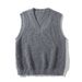 Herrenbekleidung Neue Herren-Pulloverweste, ärmellose Weste im gleichen Stil für Paare, koreanische Version der College-Stil-Pulloverjacke mit V-Ausschnitt_voghion.com