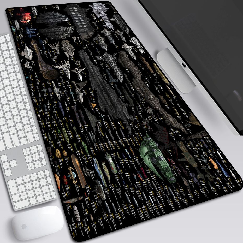 Tappetino per mouse di qualità imbattibile con tastiera overlock oversize, universo luminoso astronomico, fiume stellato, esplorazione umana, scrittura in ufficio_voghion.com