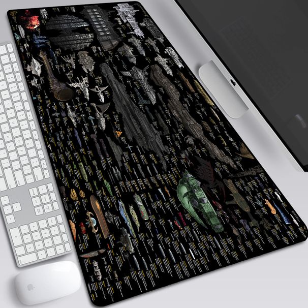 Tappetino per mouse di qualità imbattibile con tastiera overlock oversize, universo luminoso astronomico, fiume stellato, esplorazione umana, scrittura in ufficio_voghion.com