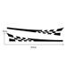 Body Waistline Side Skirt Stripes Decals Full Car Stickers_voghion.com