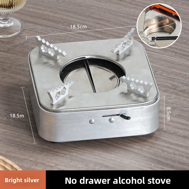 Outdoor Commercial Restaurant Small Solid Alcohol Stove Drawer Dry Hot Pot Heating_voghion.com