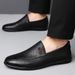 Leather Good Quality Casual Loafers Breathable Sole Soft Surface Slip-On Versatile Men's Shoes_voghion.com
