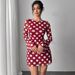 2025 Spring/Summer New Women's Sexy Polka Dot Backless Mesh Flared Sleeve Mini Dress_voghion.com