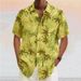 Men's Clothing Coconut Tree Graffiti Luminous Short Sleeve Print Outdoor Street Button Print Top_voghion.com