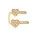Full Diamond Heart Cuff Non-Pierced Earrings New High-End Ins Niche Minimalist Style Hot Girl Ear Jewelry_voghion.com