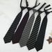 Minimalist striped JK hand men, no bow tie for women, college style, business atmosphere, and versatility_voghion.com