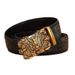 Apparel Accessories Buckle Belt Cowhide Shiny Large Crocodile Pattern Casual Belt Men's Personality Business Belt_voghion.com
