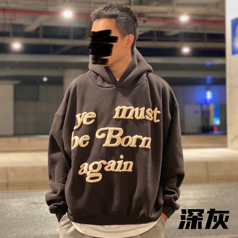 2022 Print Tag CPFM.XYZ Hoodie Men Women 3D Foam Logo 1:1 Ye Must Be Born Again Hoodie Heavy Fabric Kanye West Sweatshirts_voghion.com