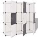 Storage Cube Organizer with 9 Compartments Black and White_voghion.com