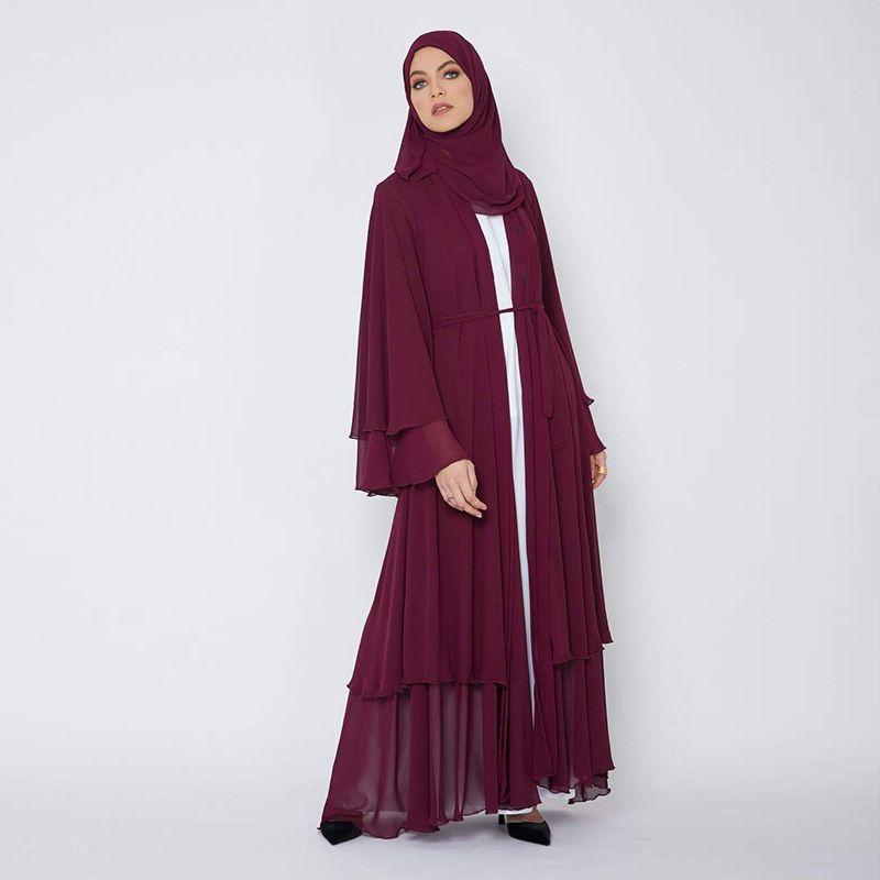 Women's Clothing Solid Color Elegant Large Size Loose Women's Robe Cardigan Caftan_voghion.com