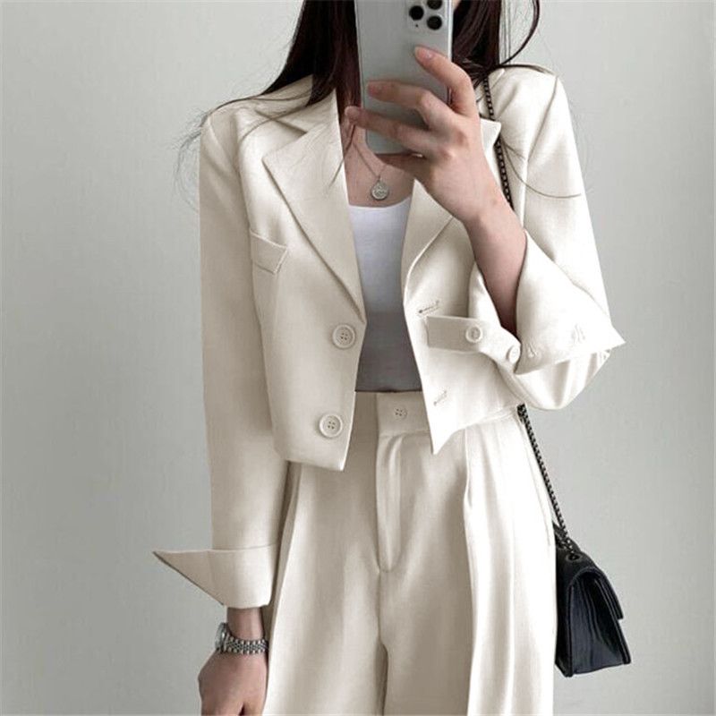 Women's Clothing Camel Suit Jacket Spring And Autumn Small Street Style Casual Suit Tops_voghion.com
