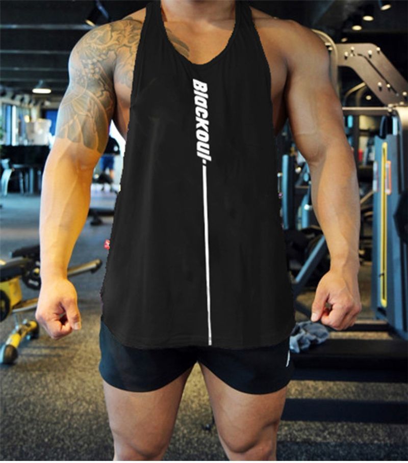 Muscle Fiess Gilet da Uomo Traspirante Senza Maniche Allentato Basket Corsa Tuta da Allenamento Estiva_voghion.com