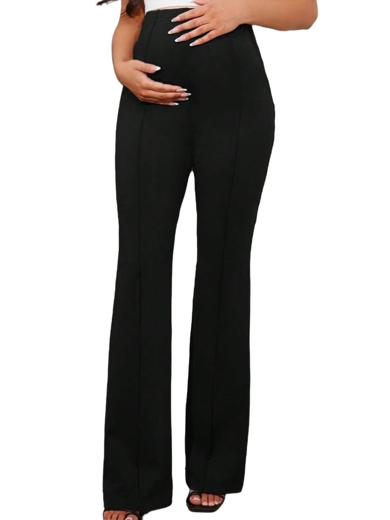 Women's Clothing Slim High Waist Flared Pants Fashionable Commuting Slim Elastic Belly Support Maternity Trousers_voghion.com