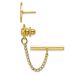 Kelly Waters Gold-plated Masonic Tie Tac With Safety Chain_voghion.com
