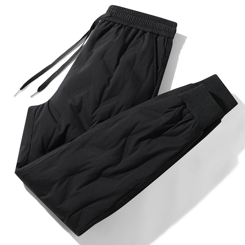 Talvivaatteet, paksut lämpimät pitkät housut, plus-koko, voidaan jakaa kahteen osaan, 60 valkoista ankanuntuvaa miesten housut_voghion.com