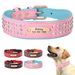 Beirui Hundehalsband aus Leder mit Strasssteinen_voghion.com