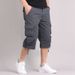 Men's Clothing Summer men's multi pocket casual shorts cropped trousers youth workwear shorts pure cotton loose breeches thin shorts_voghion.com