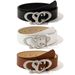 Punk For Women Genuine PU Leather Simple Versatile Fashion Decorative Jeans Korean Ins Style Wide Waist Belt_voghion.com