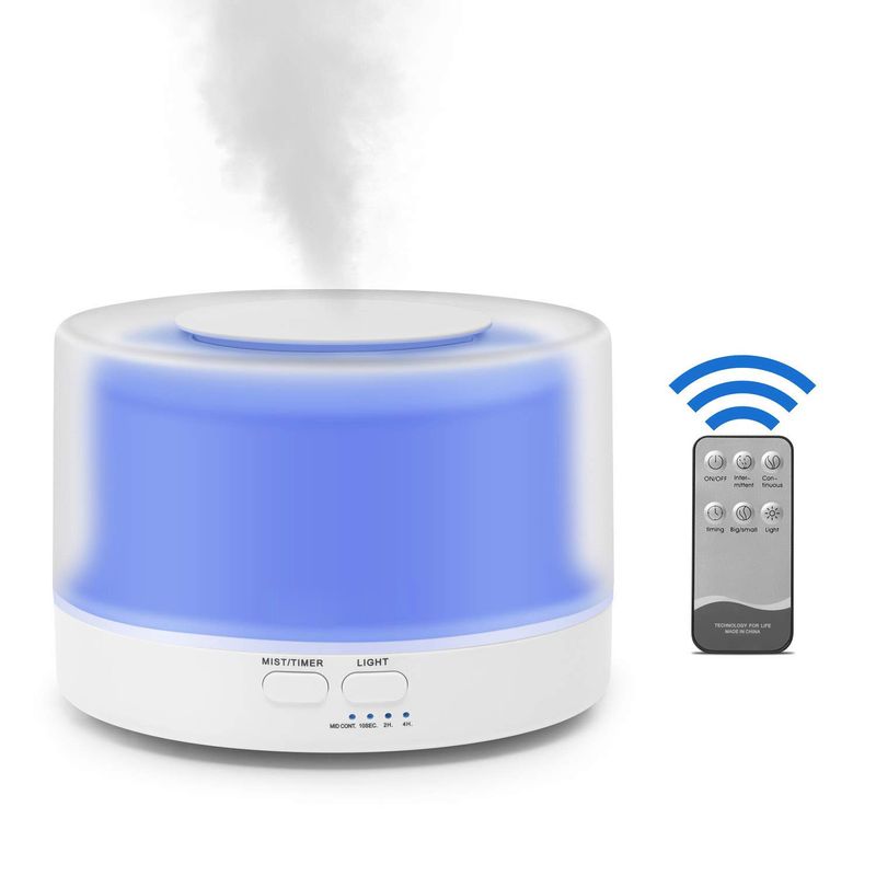 Diffusore di aromi da 700 ml con telecomando, macchina per aromaterapia a ultrasuoni, umidificatore, venature del legno, per uso domestico, luce colorata per l'atmosfera, macchina per aromaterapia_voghion.com