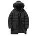 NOKOMETA Winterjacke für Herren aus hochwertiger Baumwolle, locker geschnitten, lange Jacke mit abnehmbarer Mütze_voghion.com